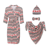 Little K Bamboo Swaddle Set - Pixel Christmas | The Nest Attachment Parenting Hub